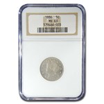1886 Liberty Head V Nickel MS-63 NGC