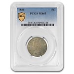 1886 Liberty Head V Nickel MS-63 PCGS