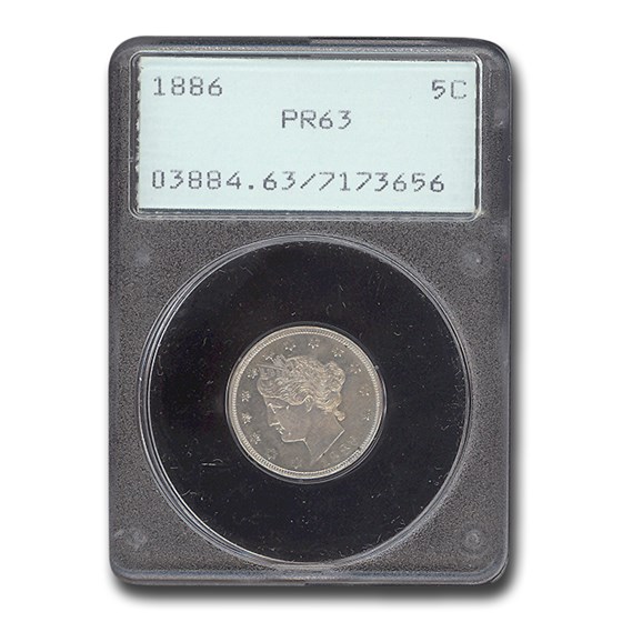 1886 Liberty Head V Nickel PR-63 PCGS 1886 Liberty Head V Nickel PR-63 PCGS