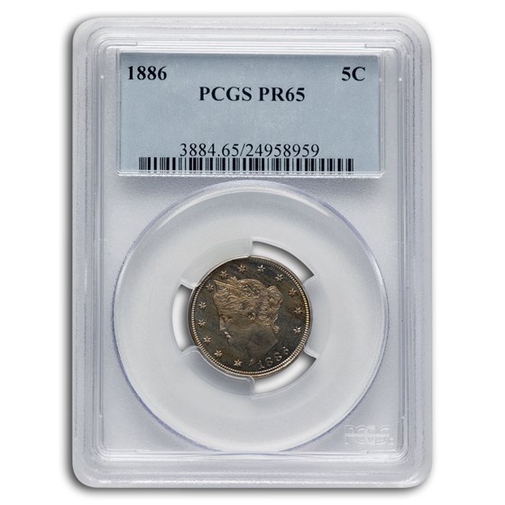 1886 Liberty Head V Nickel PR-65 PCGS 1886 Liberty Head V Nickel PR-65 PCGS