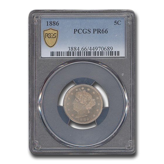 1886 Liberty Head V Nickel PR-66 PCGS 1886 Liberty Head V Nickel PR-66 PCGS