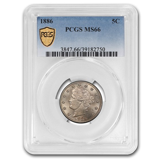 1886 Liberty Nickel MS-66 PCGS 1886 Liberty Nickel MS-66 PCGS