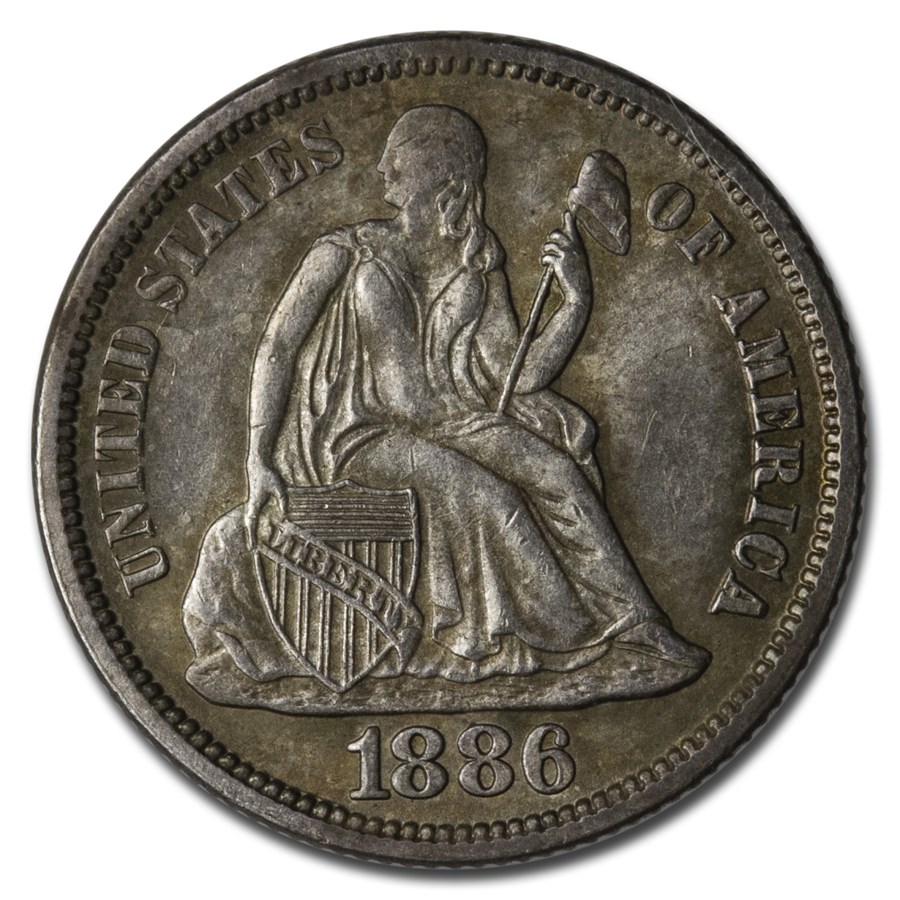 1886 Liberty Seated Dime BU