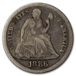 1886 Liberty Seated Dime Fine
