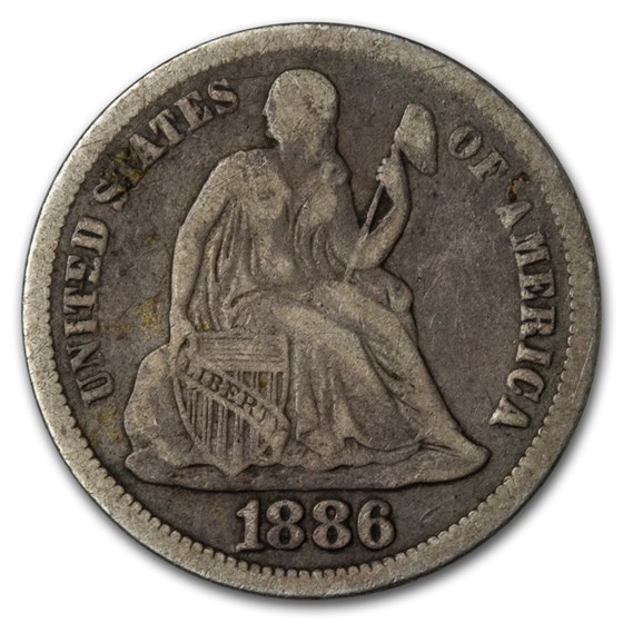 1886 Liberty Seated Dime Fine