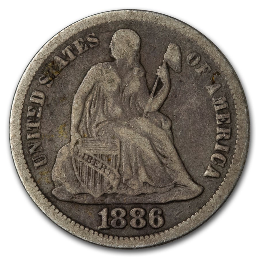 1886 Liberty Seated Dime Fine