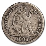 1886 Liberty Seated Dime Good