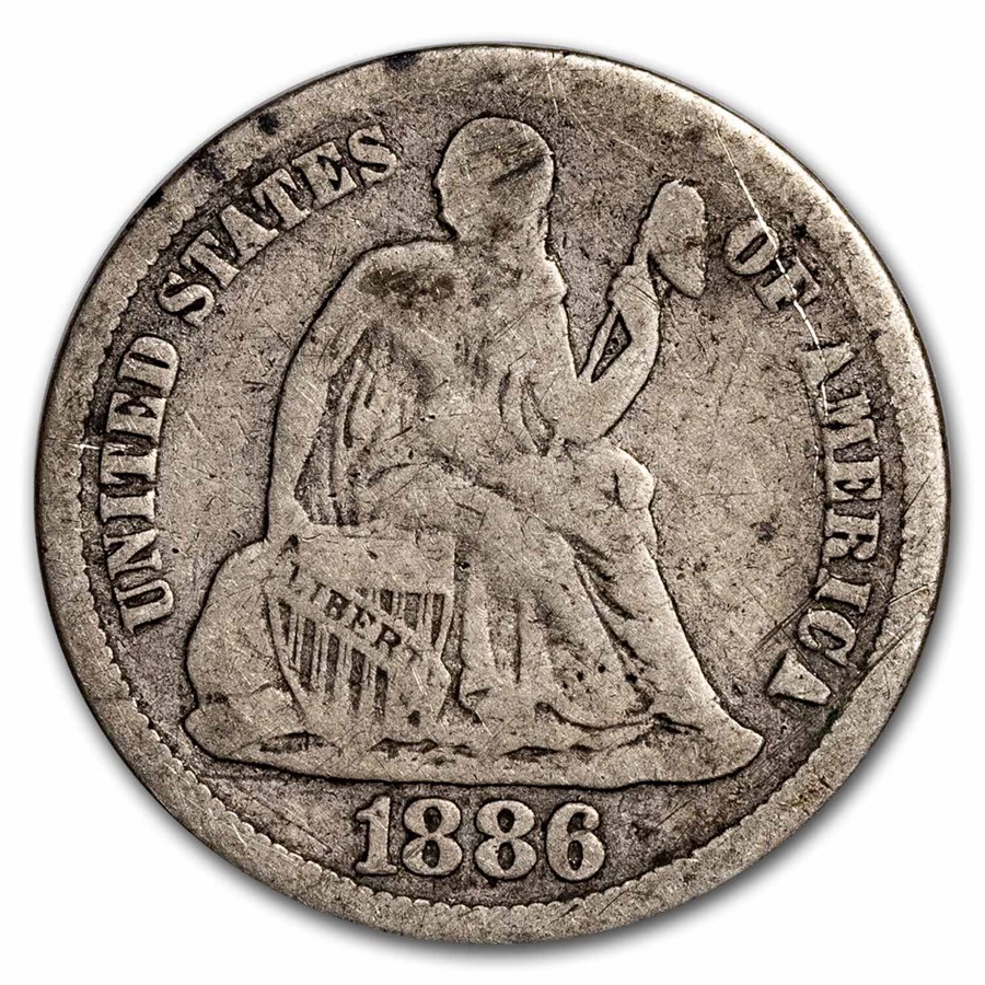 1886 Liberty Seated Dime Good