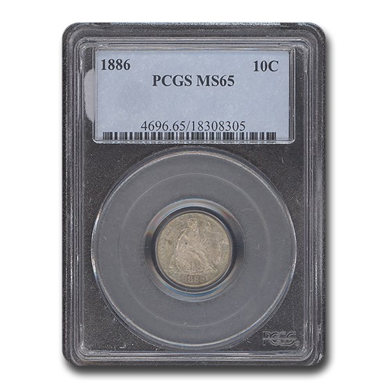 1886 Liberty Seated Dime MS-65 PCGS
