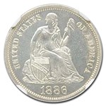 1886 Liberty Seated Dime PF-66 Cameo NGC