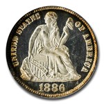 1886 Liberty Seated Dime PF-68 Cameo NGC