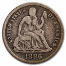 1886 Liberty Seated Dime VG