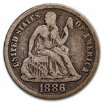 1886 Liberty Seated Dime VG