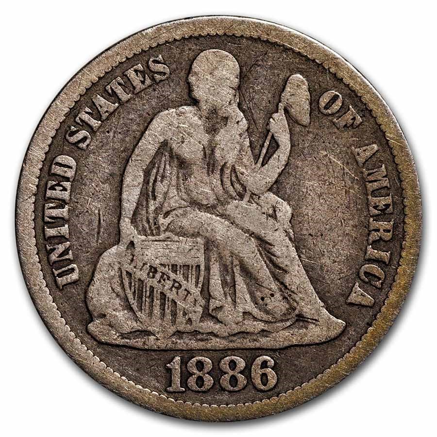 1886 Liberty Seated Dime VG