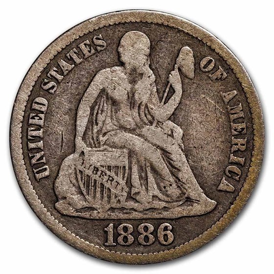 1886 Liberty Seated Dime VG 1886 Liberty Seated Dime VG