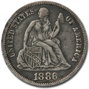 1886 Liberty Seated Dime XF 1886 Liberty Seated Dime XF
