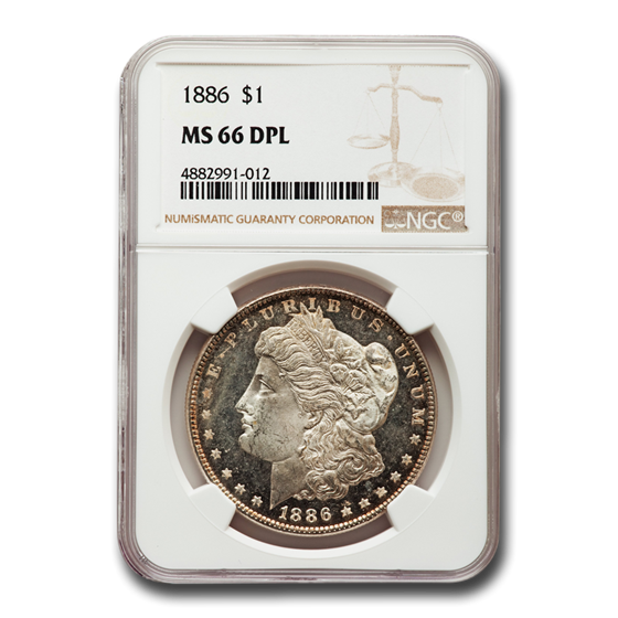 1886 Morgan Dollar DPL MS-66 NGC 1886 Morgan Dollar DPL MS-66 NGC