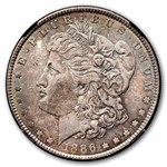 1886 Morgan Dollar MS-63 NGC Toned ( Original Bag Fragment)