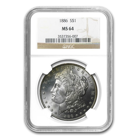 1886 Morgan Dollar MS-64 NGC