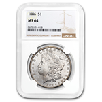 1886 Morgan Dollar MS-64 NGC