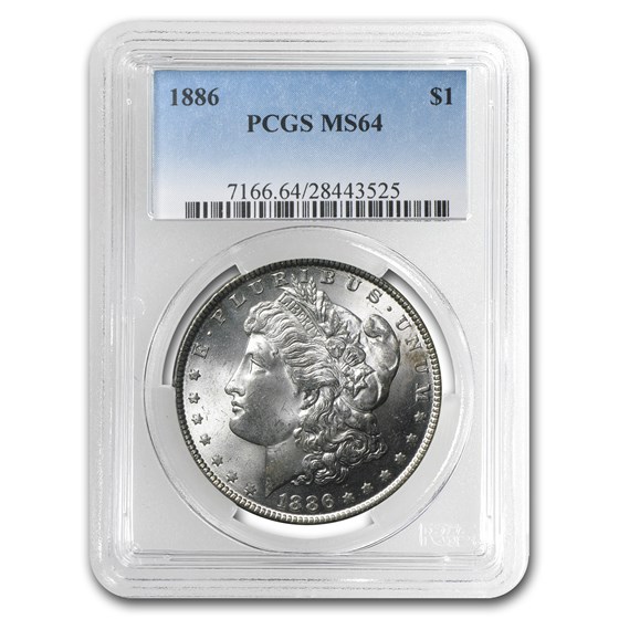 1886 Morgan Dollar MS-64 PCGS 1886 Morgan Dollar MS-64 PCGS