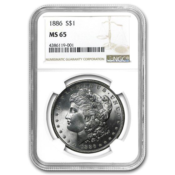 1886 Morgan Dollar MS-65 NGC 1886 Morgan Dollar MS-65 NGC