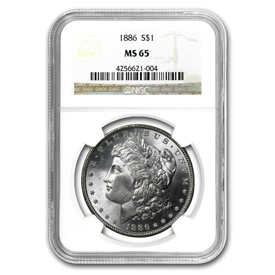 1886 Morgan Dollar MS-65 NGC 1886 Morgan Dollar MS-65 NGC