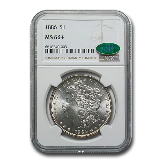 1886 Morgan Dollar MS-66+ NGC (CAC) 1886 Morgan Dollar MS-66+ NGC (CAC)