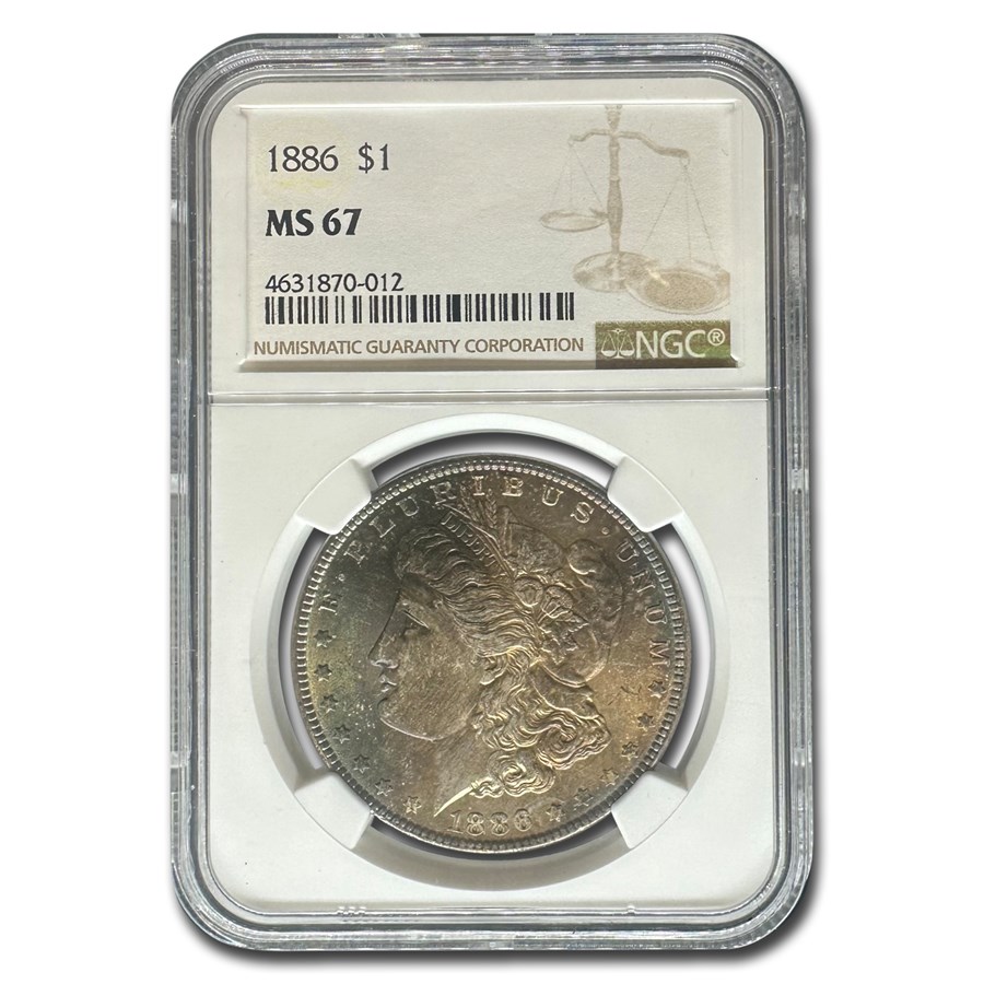 1886 Morgan Dollar MS-67 NGC (Beautiful Toning)