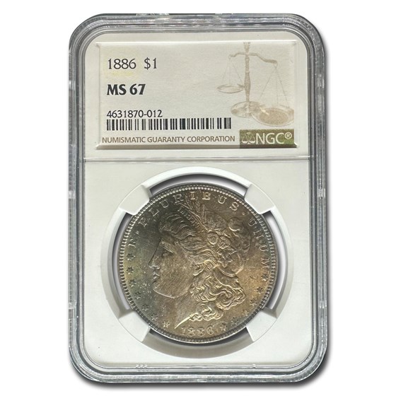1886 Morgan Dollar MS-67 NGC (Beautiful Toning) 1886 Morgan Dollar MS-67 NGC (Beautiful Toning)