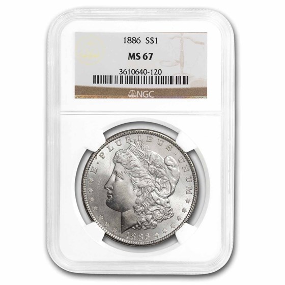 1886 Morgan Dollar MS-67 NGC 1886 Morgan Dollar MS-67 NGC