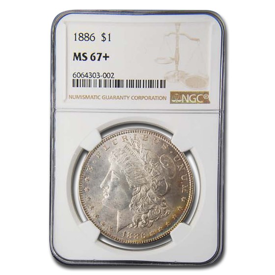 1886 Morgan Dollar MS-67+ NGC 1886 Morgan Dollar MS-67+ NGC