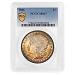 1886 Morgan Dollar MS-67 PCGS (Beautiful Toning)