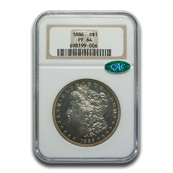 1886 Morgan Dollar PF-64 NGC CAC 1886 Morgan Dollar PF-64 NGC CAC