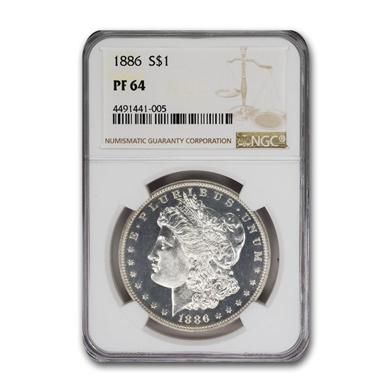 1886 Morgan Dollar PF-64 NGC 1886 Morgan Dollar PF-64 NGC