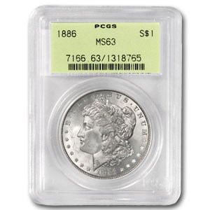1886 MS-63 PCGS (VAM-1C, 3 + 2 Clashed Rev, Hot-50) 1886 MS-63 PCGS (VAM-1C, 3 + 2 Clashed Rev, Hot-50)