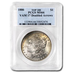 1886 MS-66 PCGS (VAM-17, Doubled Arrows, Top-100) 1886 MS-66 PCGS (VAM-17, Doubled Arrows, Top-100)