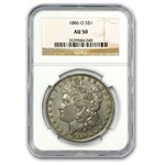 1886-O Morgan Dollar AU-50 NGC
