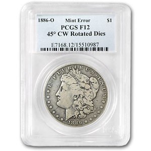 1886-O Morgan Dollar Fine-12 PCGS (45 Degree CCW Rotated Rev) 1886-O Morgan Dollar Fine-12 PCGS (45 Degree CCW Rotated Rev)