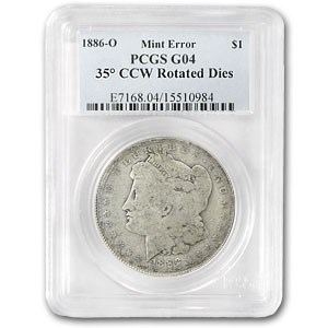 1886-O Morgan Dollar Good-4 PCGS (35 Degree CCW Rotated Rev) 1886-O Morgan Dollar Good-4 PCGS (35 Degree CCW Rotated Rev)