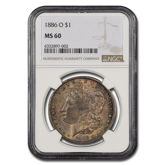 1886-O Morgan Dollar MS-60 NGC 1886-O Morgan Dollar MS-60 NGC