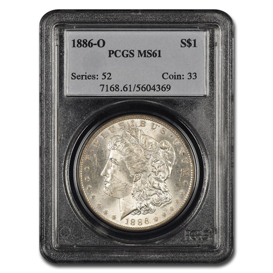 1886-O Morgan Dollar MS-61 PCGS 1886-O Morgan Dollar MS-61 PCGS