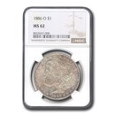 1886-O Morgan Dollar MS-62 NGC (Toned)
