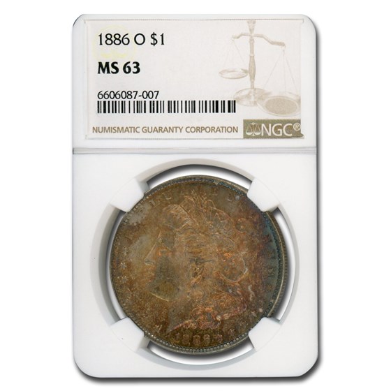 1886-O Morgan Dollar MS-63 NGC 1886-O Morgan Dollar MS-63 NGC