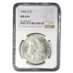 1886-O Morgan Dollar MS-63+ NGC
