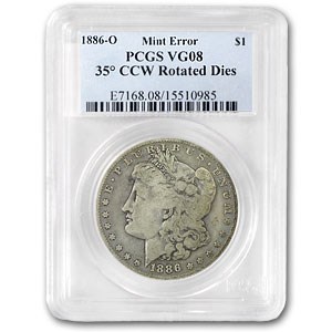 1886-O Morgan Dollar VG-8 PCGS (35 Degree CCW Rotated Rev) 1886-O Morgan Dollar VG-8 PCGS (35 Degree CCW Rotated Rev)
