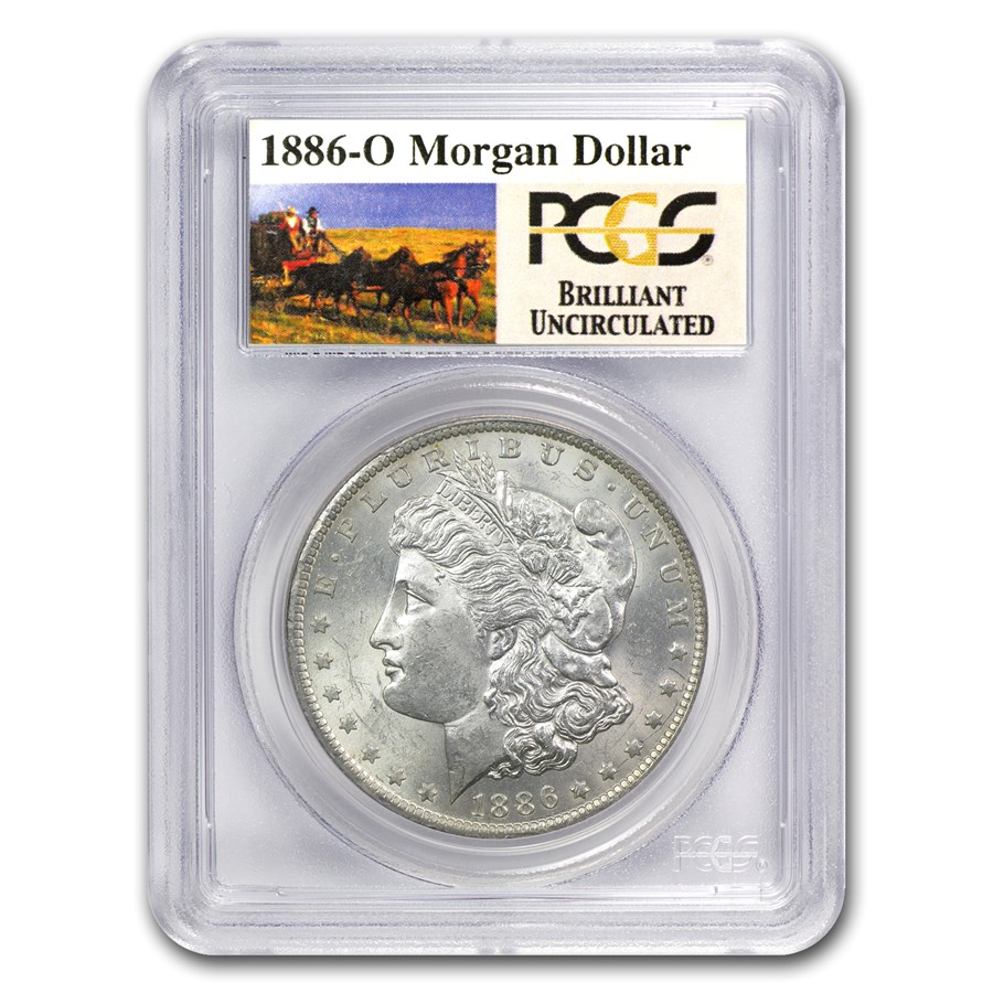 1886-O Stage Coach Morgan Dollar BU PCGS