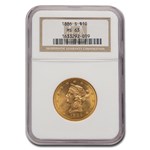 1886-S $10 Liberty Gold Eagle MS-63 NGC