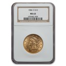 1886-S $10 Liberty Gold Eagle MS-63 NGC