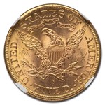 1886-S $5 Liberty Gold Half Eagle MS-64 NGC CAC